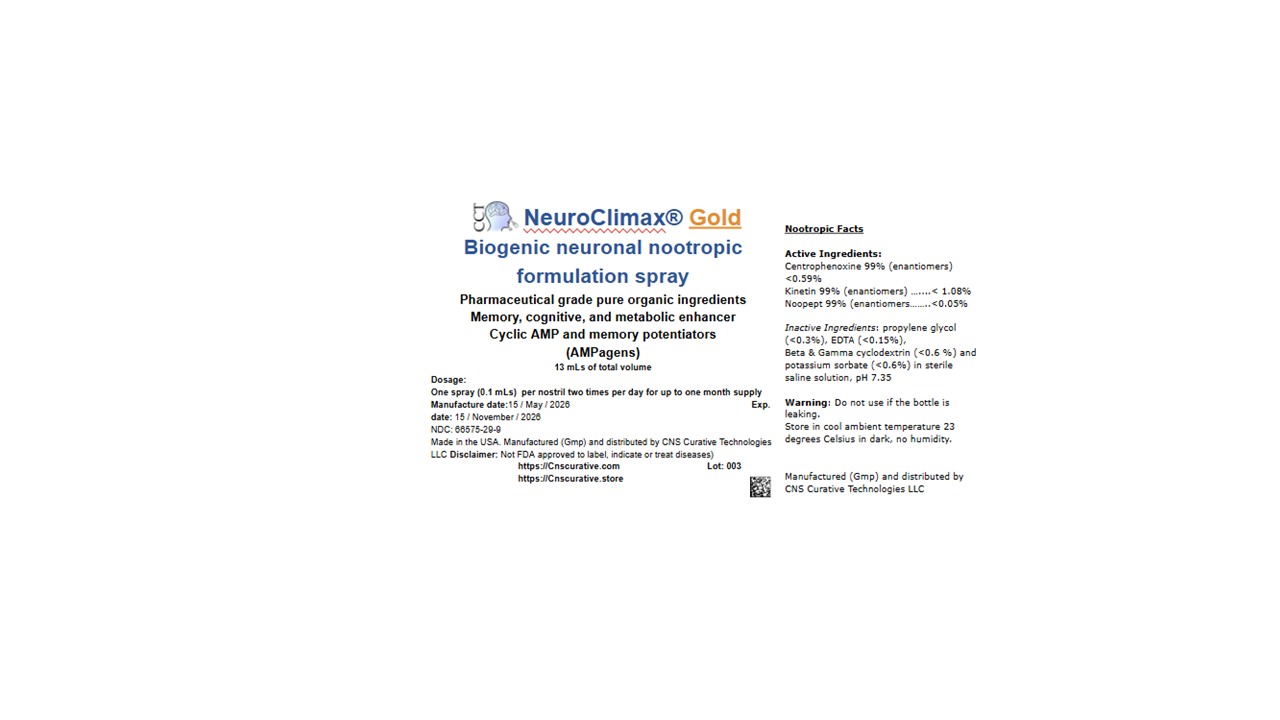 Cognitive enhancement support against brain fog and brain fatigue with NeuroClimX Gold My Store