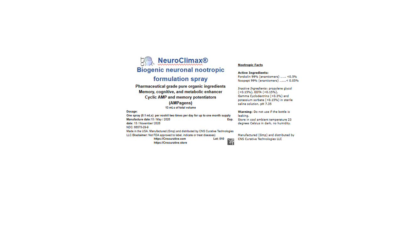 NeuroClimax Advanced nasal nootropic formulation spray My Store