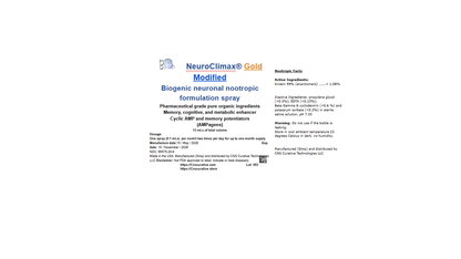 Cognitive enhancement support against brain fog and brain fatigue with NeuroClimX Gold - Modified My Store